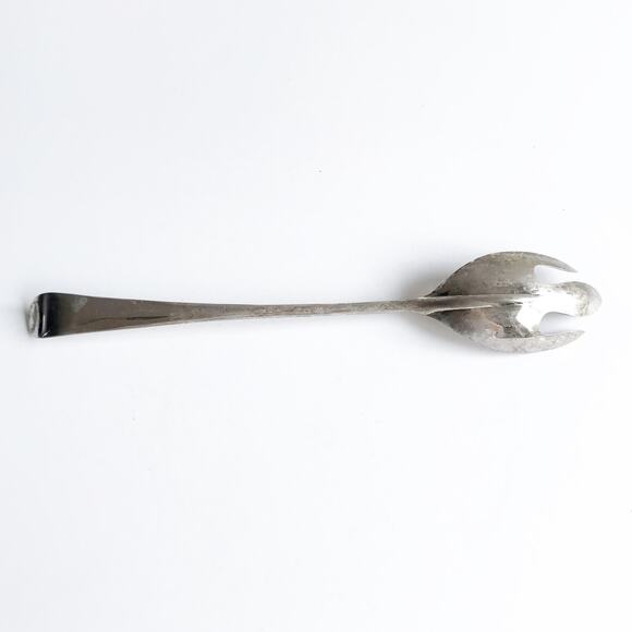 Vintage Silver Serving Fork MCM Serveware Formal Dining Wedding Serving Piece - Picture 4 of 10